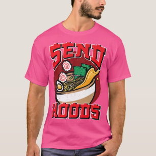 Camiseta Gráfica Funny S Send Noods Ramen Noodle Lover 140