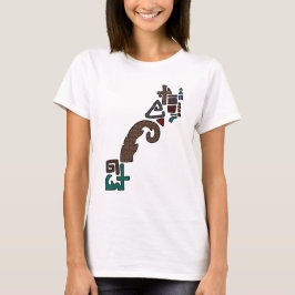 Camiseta gráfica geométrica asimétrica con estampa