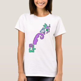 Camiseta gráfica geométrica asimétrica pastel