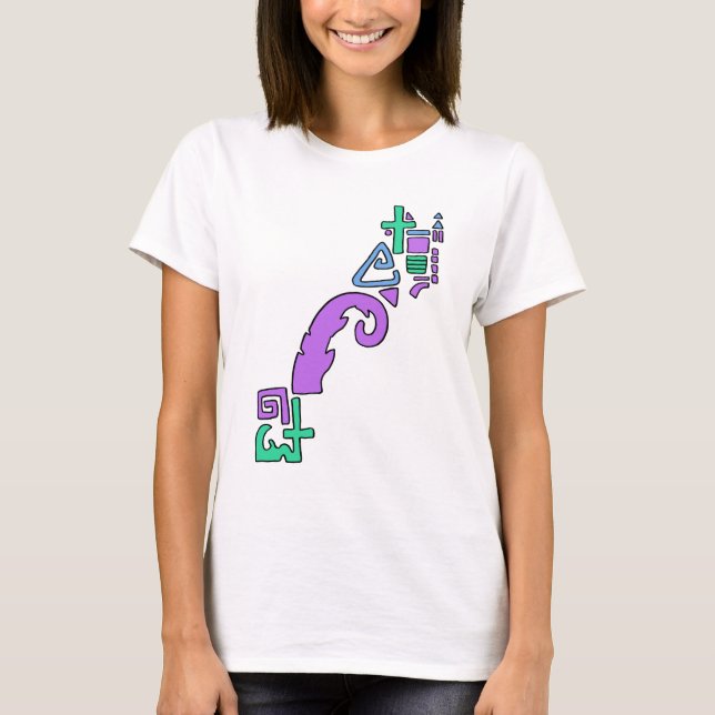 Camiseta gráfica geométrica asimétrica pastel (Anverso)