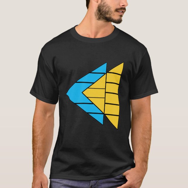 Camiseta gráfica geométrica de flecha moderna (Anverso)