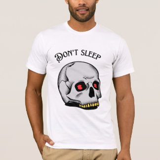 Camiseta gráfica gótica de cráneo Don't Sleep