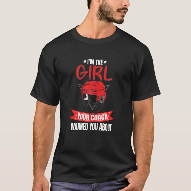 Camiseta Gráfica Graciosa De Hockey Para Mujeres Y Chicas H (Anverso)