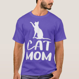 Camiseta Gráfica gráfica de mamá de gato divertida para muj