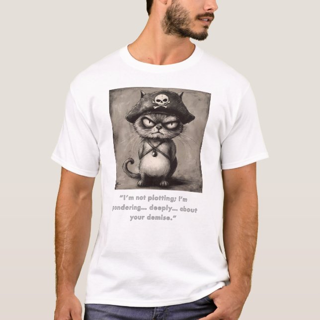 Camiseta Gráfica Gráfica Graciosa para Gatos #4 (Anverso)