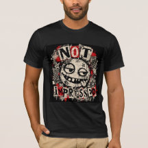 Camiseta Gráfica Grunge de los 90 No Impresionado