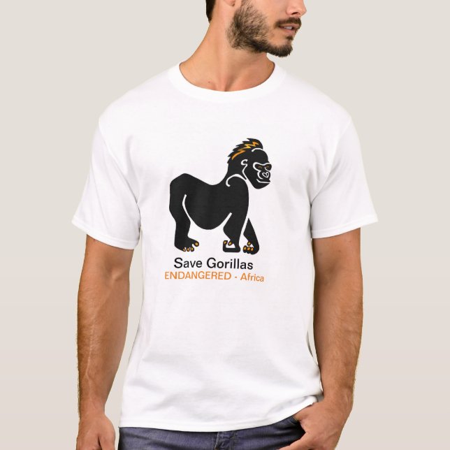 Camiseta Gráfica Guardar GORILLAS - Guerrero de la vida sal (Anverso)