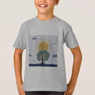 Camiseta gráfica "Happy Sun and Tree"