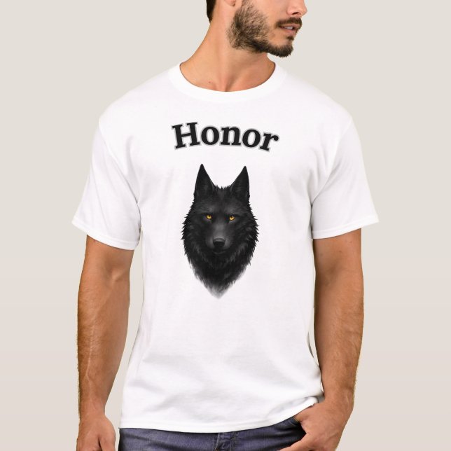 Camiseta gráfica Honor Black Wolf (Anverso)
