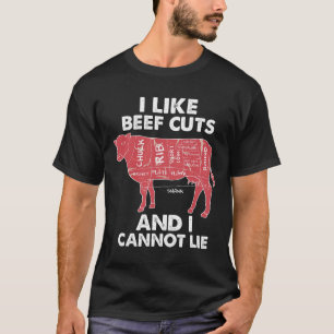 Camiseta Gráfica I Carnicero Bbq Funny Beef Recortes