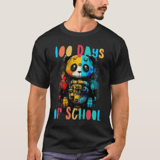 Camiseta Gráfica infantil Robot Panda de 100 días de escuel
