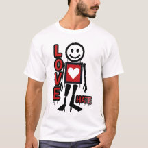 Camiseta Gráfica Inspirada en Amor Odio 