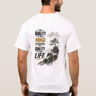 Camiseta gráfica inspiradora de la calidad de tu m