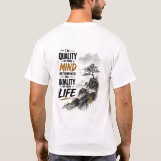 Camiseta gráfica inspiradora de la calidad de tu m