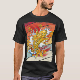 Camiseta Gráfica japonesa vintage Koi Fish Retro Kawaii
