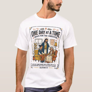 Camiseta Gráfica Jesús Cuida Padres Ancianos Chris