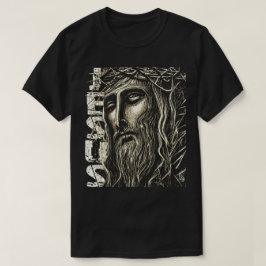 Camiseta gráfica Jesús Negrita