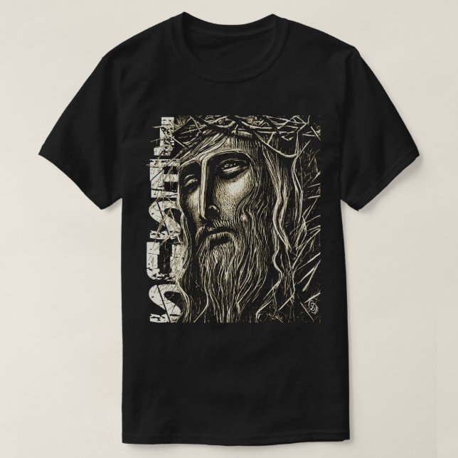 Camiseta gráfica Jesús Negrita (Diseño del anverso)