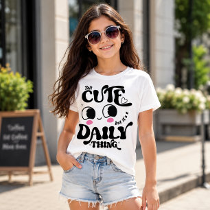 Camiseta gráfica Kawaii linda para niñas