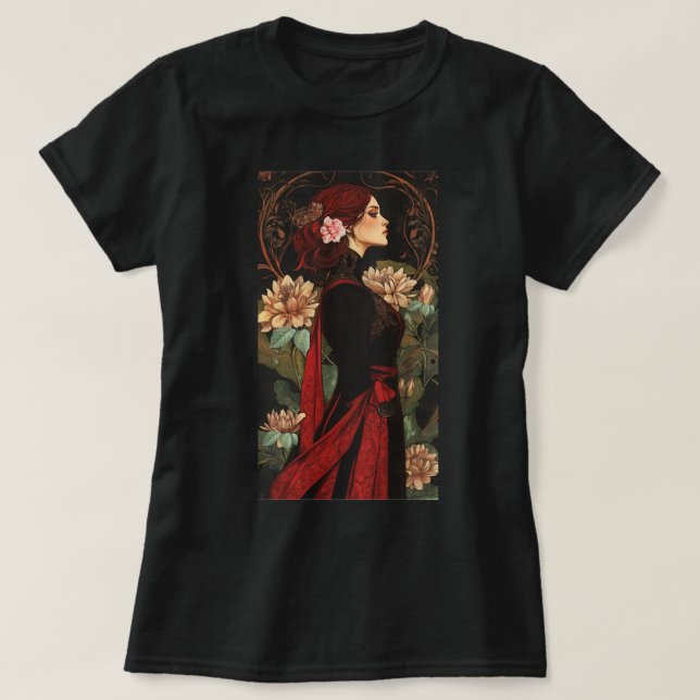 Camiseta gráfica Lady Vieja - Estética Retro (Diseño del anverso)