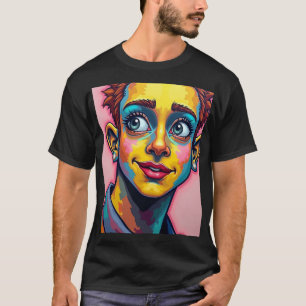 Camiseta gráfica loca y caótica de arte pop vibran