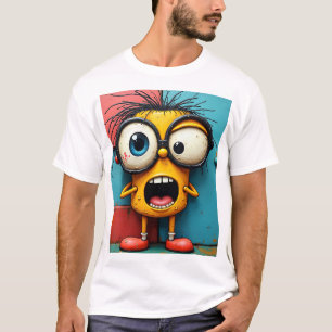 Camiseta gráfica loca y caótica de arte pop vibran
