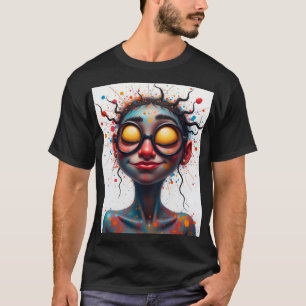 Camiseta gráfica loca y caótica de arte pop vibran
