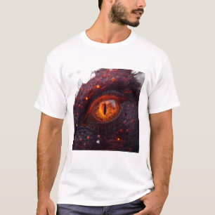 Camiseta gráfica macro ojo de dragón ardiente
