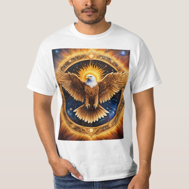 Camiseta gráfica Majestic Eagle - Algodón premium  (Anverso)
