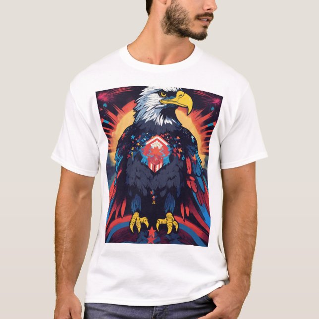 Camiseta gráfica Majestic Eagle Desata tu espíritu (Anverso)