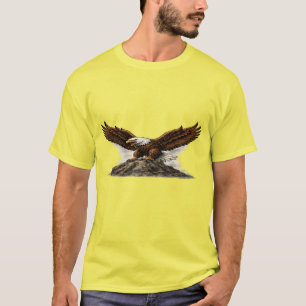 Camiseta gráfica majestuosa del águila calva sobre