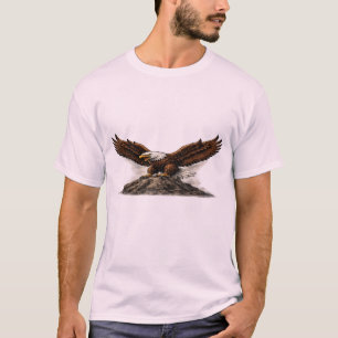 Camiseta gráfica majestuosa del águila calva sobre