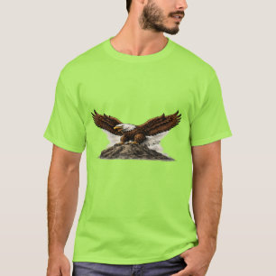 Camiseta gráfica majestuosa del águila calva sobre