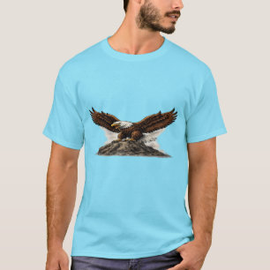 Camiseta gráfica majestuosa del águila calva sobre