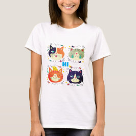 Camiseta Gráfica Meme del Gato Divertido