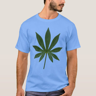 Camiseta gráfica minimalista de hoja verde de la n