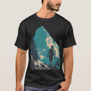 Camiseta Gráfica minimalista de mochilero de montaña - Alpi