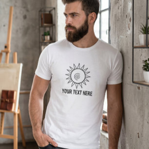 Camiseta gráfica minimalista del sol celestial