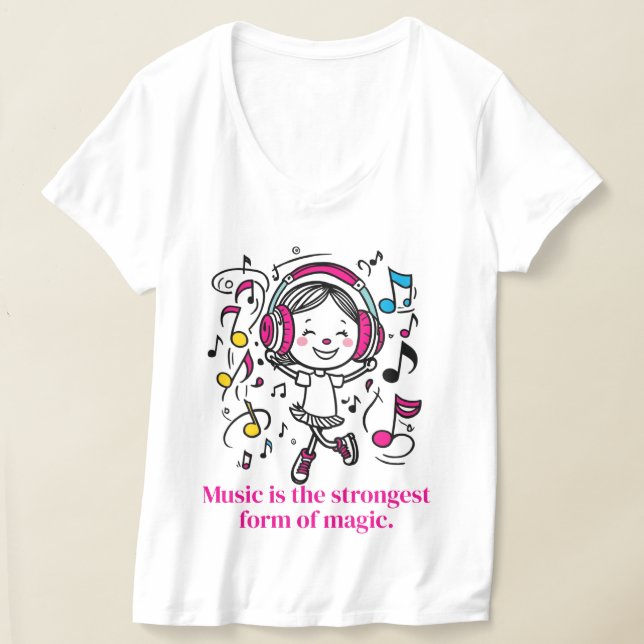 Camiseta Gráfica Musical Divertida (Distribución )