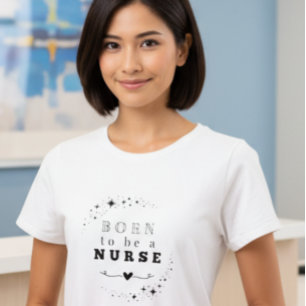 Camiseta gráfica Nacida para ser enfermera   Vida 
