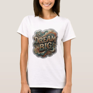 Camiseta gráfica naranja elegante DREAM BIG