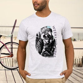 Camiseta gráfica negra con vibraciones de fin de s