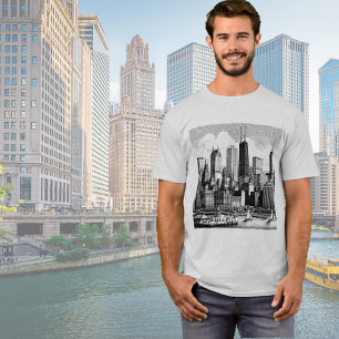 Camiseta gráfica negra de Chicago