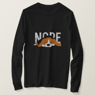 Camiseta Gráfica 'No' del beagle durmiente