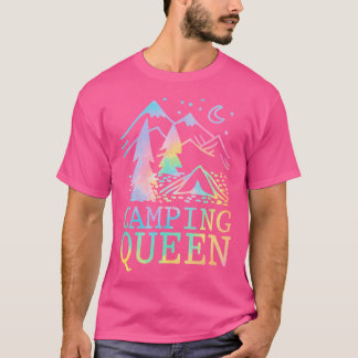 Camiseta Gráfica nocturna de camping Reina elegante