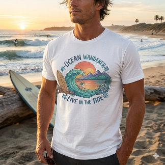 Camiseta gráfica Ocean Wanderer Surf - Vive en la
