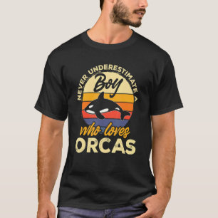 Camiseta Gráfica Orca Para Niños Hombres Ballena