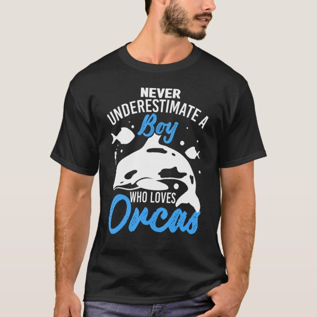 Camiseta Gráfica Orca Para Niños Hombres Ballena 4 (Anverso)