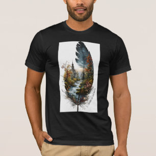 Camiseta gráfica para hombre ADOM "Enchanted Feath