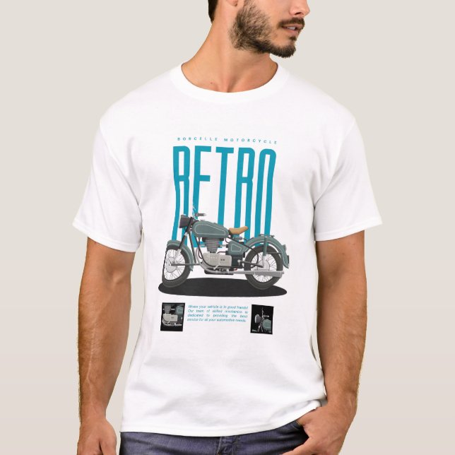 Camiseta gráfica para motociclista. (Anverso)